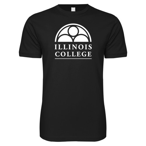  Next Level Black SoftStyle T Shirt - Collegiate Logo Vertical