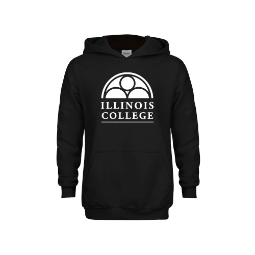  Youth Black Fleece Hoodie - Collegiate Logo Vertical