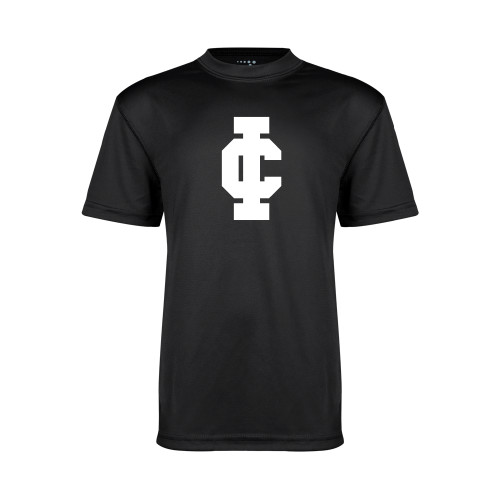  Youth Performance Black Tee - IC Athletic Logo