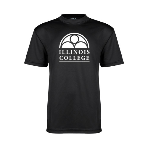  Youth Performance Black Tee - Collegiate Logo Vertical