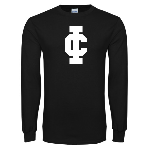  Black Long Sleeve T Shirt - IC Athletic Logo