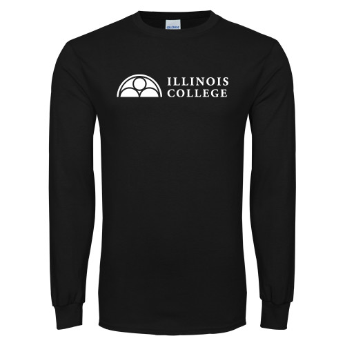  Black Long Sleeve T Shirt - Collegiate Logo Horizontal