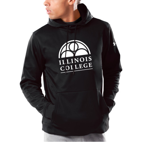  Under Armour Black Armour Fleece Hoodie - Collegiate Logo Vertical
