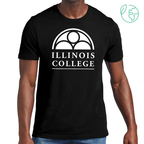  Allmade Black Organic Cotton Tee - Collegiate Logo Vertical