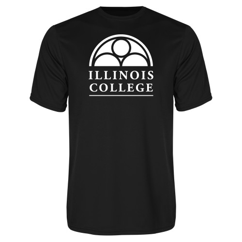  Black Performance Tee - Collegiate Logo Vertical