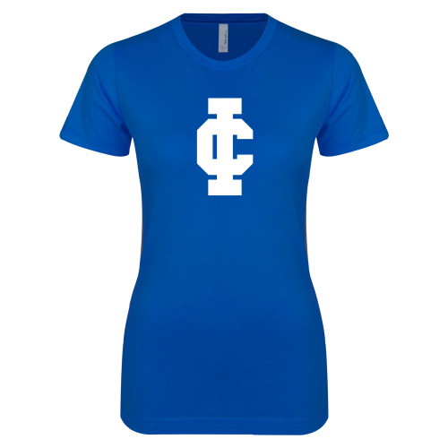  Next Level Womens Royal Boyfriend Tee - IC Athletic Logo