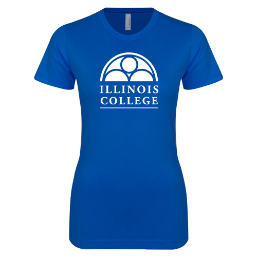  Next Level Womens Royal Boyfriend Tee - Collegiate Logo Vertical