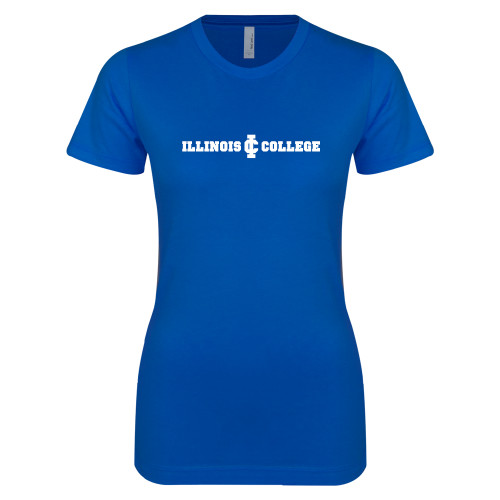  Next Level Womens Royal Boyfriend Tee - Long Athletic Logo