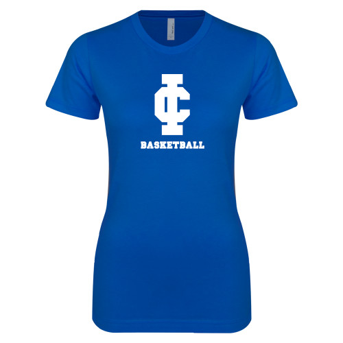  Next Level Womens Royal Boyfriend Tee - Basketball