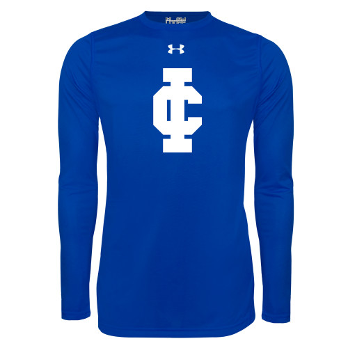  Under Armour Royal Long Sleeve Tech Tee - IC Athletic Logo