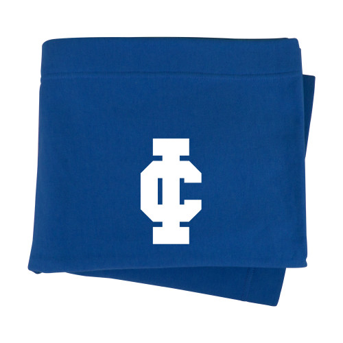  Royal Sweatshirt Blanket - IC Athletic Logo