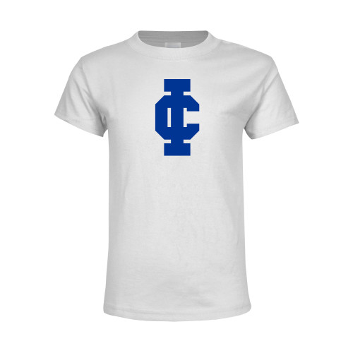  Youth White T Shirt - IC Athletic Logo
