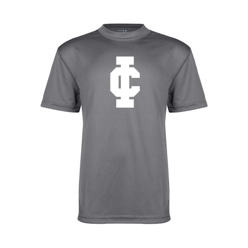  Youth Performance Grey Concrete Tee - IC Athletic Logo