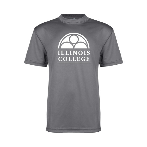  Youth Performance Grey Concrete Tee - Collegiate Logo Vertical