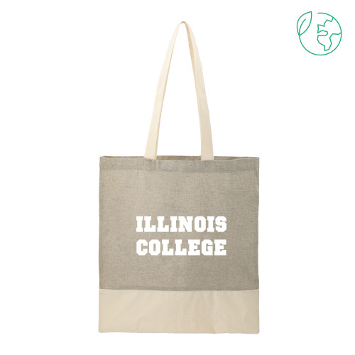  Split Recycled Grey Cotton Twill Convention Tote - Wordmark