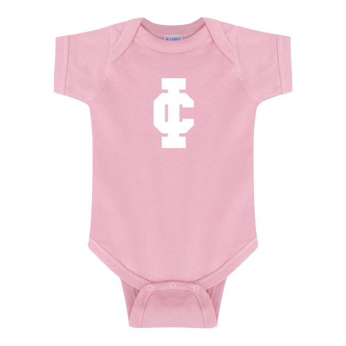  Light Pink Infant Onesie - IC Athletic Logo