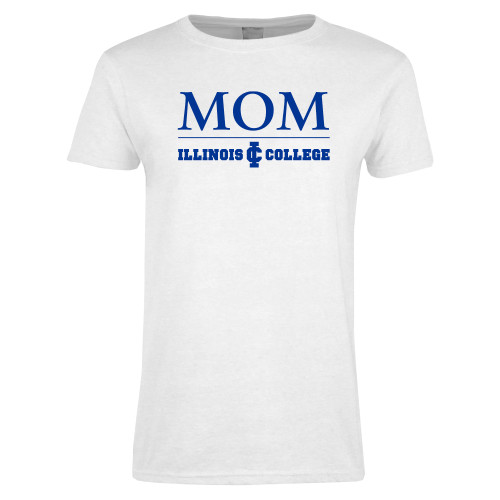  Womens White Short Sleeve Tee - Mom
