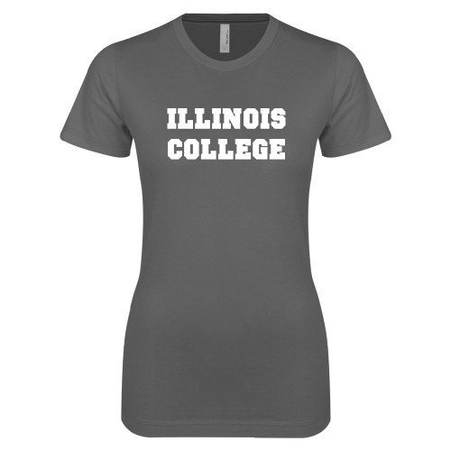  Next Level Womens Charcoal Boyfriend Tee - Wordmark