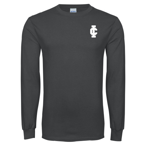  Charcoal Long Sleeve T Shirt - IC Athletic Logo