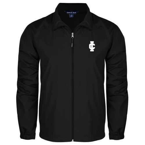  Black Full Zip Wind Jacket - IC Athletic Logo