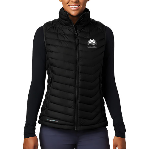 Columbia Womens Black Powder Lite Vest - Collegiate Logo Vertical