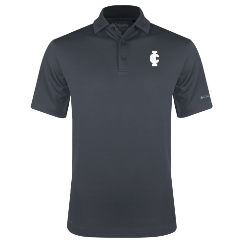  Columbia Charcoal Omni Wick Drive Polo - IC Athletic Logo