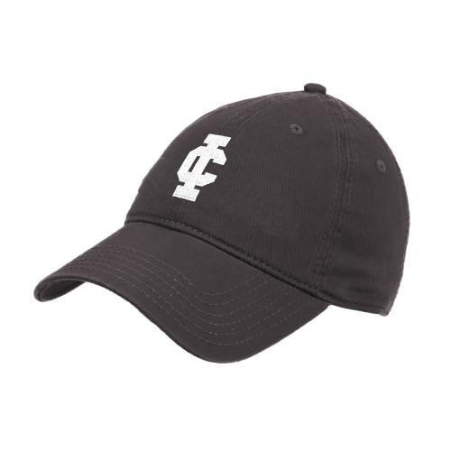  Charcoal Unstructured Adjustable Low Profile Hat - IC Athletic Logo