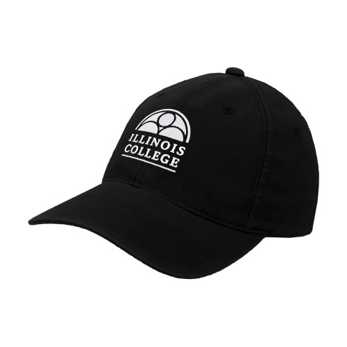  Black Flexfit Structured Low Profile Hat - Collegiate Logo Vertical
