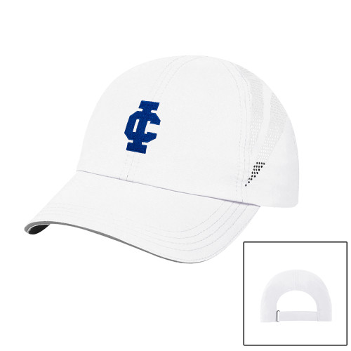  White Performance Cap - IC Athletic Logo