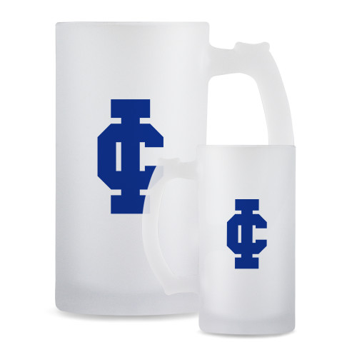  Full Color Decorative Frosted Glass Mug 16oz - IC Athletic Logo