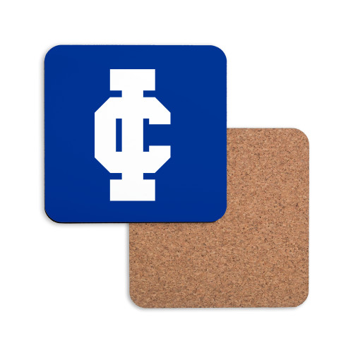  Hardboard Coaster w/Cork Backing - IC Athletic Logo