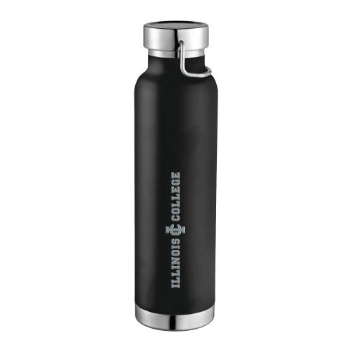  Thor Copper Vacuum Insulated Black Bottle 22oz - Long Athletic Logo Engraved