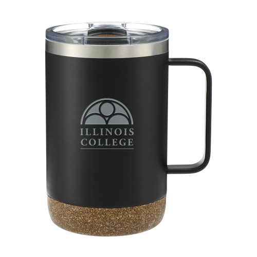  Valhalla Vacuum Insulated Camp Black Mug 14oz - Collegiate Logo Vertical Engraved