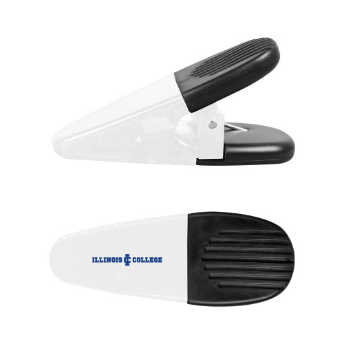  White Crocodile Clip/Magnet - Long Athletic Logo