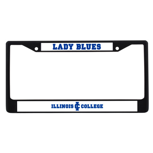  Metal License Plate Frame in Black - Long Athletic Logo