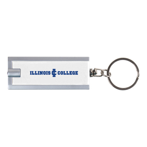  Turbo White Flashlight Key Holder - Long Athletic Logo