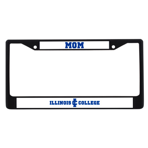  Mom Metal License Plate Frame in Black - Long Athletic Logo
