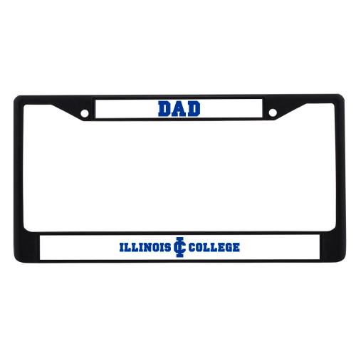  Dad Metal License Plate Frame in Black - Long Athletic Logo