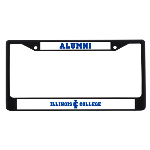  Alumni Metal License Plate Frame in Black - Long Athletic Logo