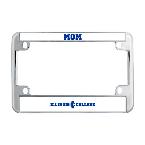  Metal Motorcycle License Plate Frame in Chrome - Long Athletic Logo