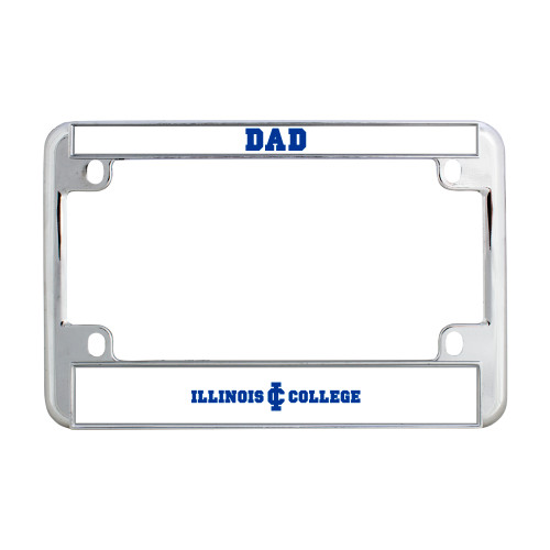  Metal Motorcycle License Plate Frame in Chrome - Long Athletic Logo