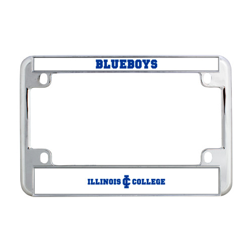  Metal Motorcycle License Plate Frame in Chrome - Long Athletic Logo