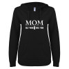 Thumbnail image for  ENZA Womens Black V Notch Raw Edge Fleece Hoodie