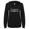 Thumbnail image for  ENZA Womens Black V Notch Raw Edge Fleece Hoodie