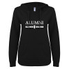 Thumbnail image for  ENZA Womens Black V Notch Raw Edge Fleece Hoodie