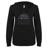 Thumbnail image for  ENZA Womens Black V Notch Raw Edge Fleece Hoodie