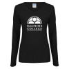 Thumbnail image for  Womens Black Long Sleeve V Neck Tee 