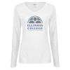 Thumbnail image for  Womens White Long Sleeve V Neck Tee