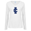 Thumbnail image for  Womens White Long Sleeve V Neck Tee