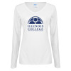 Thumbnail image for  Womens White Long Sleeve V Neck Tee
